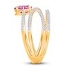 Thumbnail Image 3 of Kallati Natural Pink Sapphire & Diamond Ring 1/4 ct tw 14K Yellow Gold