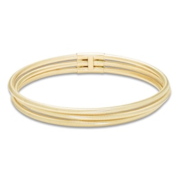 Italia D'Oro Three-Strand Stretch Bracelet 14K Yellow Gold 7&quot;