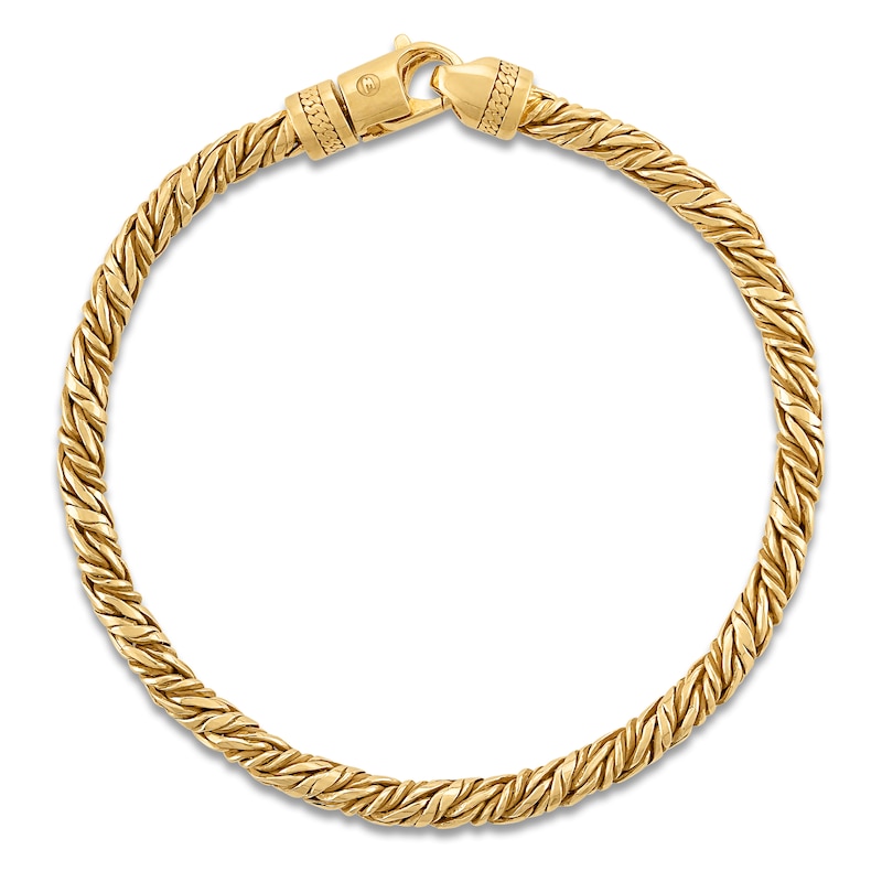 Main Image 2 of 1933 by Esquire Men's Twist Rope Bracelet 14K Yellow Gold Plated Sterling Silver 8.5&quot;