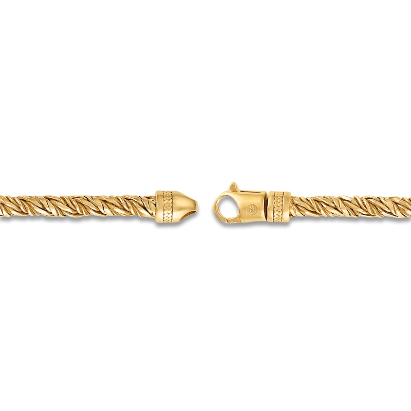 Main Image 5 of 1933 by Esquire Men's Twist Rope Bracelet 14K Yellow Gold Plated Sterling Silver 8.5&quot;