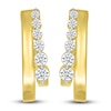 Thumbnail Image 1 of Diamond J-Hoop Earrings 3/8 ct tw 10K Yellow Gold