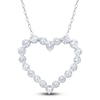 Thumbnail Image 0 of Diamond Heart Outline Necklace 1/2 ct tw 10K White Gold 18"