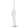 Thumbnail Image 1 of Diamond Heart Outline Necklace 1/2 ct tw 10K White Gold 18"