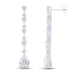 Pnina Tornai Pear-Shaped & Round-cut Lab-Created Diamond Drop Earrings 3-1/4 ct tw 14K White Gold