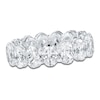 Thumbnail Image 1 of Certified Oval-Cut Diamond Eternity Band 6-3/4 - 8-1/6 ct tw 14K White Gold