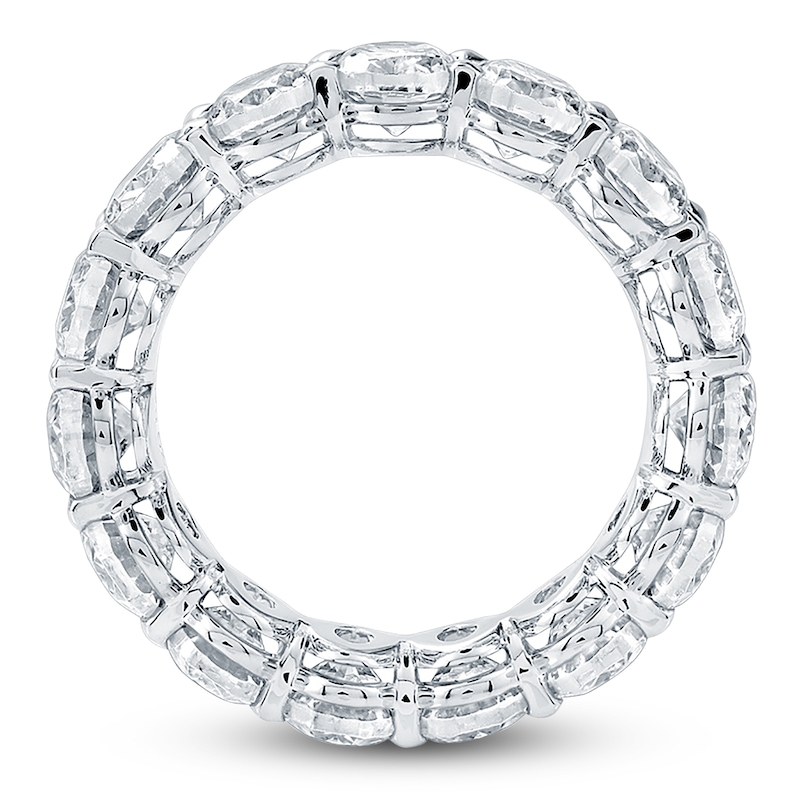 Main Image 2 of Certified Oval-Cut Diamond Eternity Band 6-3/4 - 8-1/6 ct tw 14K White Gold