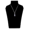 Thumbnail Image 4 of Pear-Shaped Natural Amethyst & Diamond Drop Necklace 1/20 ct tw 10K White Gold 18&quot;