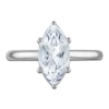 Thumbnail Image 3 of Marquise-Cut Lab-Created Diamond Solitaire Plus Engagement Ring 2 ct tw Platinum (VS2/F)