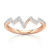 Thumbnail Image 1 of J'Lure Lab-Created Diamond Angled Contour Wedding Band 1/4 ct tw 18K Rose Gold