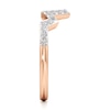 Thumbnail Image 3 of J'Lure Lab-Created Diamond Angled Contour Wedding Band 1/4 ct tw 18K Rose Gold