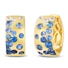 Thumbnail Image 1 of Le Vian Tramonto D'Oro Denim Ombré Sapphire Hoop Earrings 14K Honey Gold