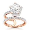 Thumbnail Image 1 of J'Lure Pentagon Brilliant-Cut Lab-Created Diamond Spiral Engagement Ring 3-7/8 ct tw 18K Rose Gold