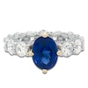 Thumbnail Image 1 of Jared Atelier Oval-Cut Natural Tanzanite & Certified Diamond Eternity Ring 6-1/5 ct tw Platinum