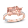 Thumbnail Image 1 of Pnina Tornai Octagon-Cut Morganite & Diamond Engagement Ring 1/4 ct tw 14K Rose Gold