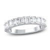 Thumbnail Image 1 of Emerald-Cut Lab-Created Diamond Anniversary Ring 2 ct tw 14K White Gold