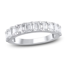 Emerald-Cut Lab-Created Diamond Anniversary Ring 2 ct tw 14K White Gold