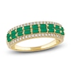 Thumbnail Image 1 of Natural Emerald Ring 1/5 ct tw Diamonds 14K Yellow Gold