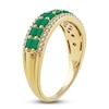 Thumbnail Image 2 of Natural Emerald Ring 1/5 ct tw Diamonds 14K Yellow Gold