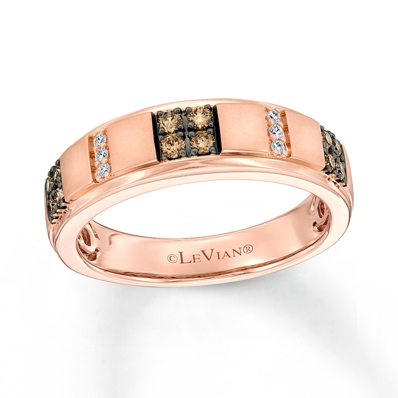 Main Image 1 of Le Vian Men's Diamond Band 1/3 carat tw 14K Strawberry Gold