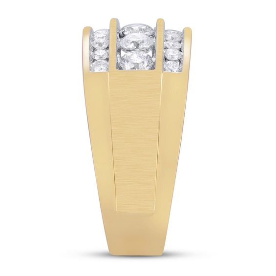 Men's Diamond Ring 1 1/2 ct tw Round 14K Yellow Gold | -rings | Rings ...