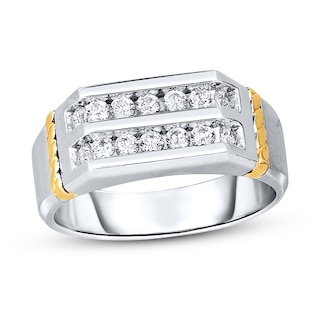 Men's Ring 3/4 ct tw Diamonds 14K Two-Tone Gold | -all | Jared