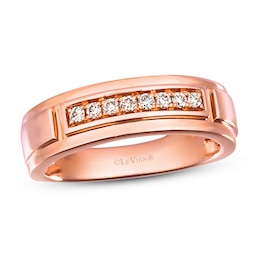 Le Vian Men's Diamond Ring 1/6 ct tw 14K Strawberry Gold