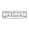 Thumbnail Image 2 of Men's Diamond Wedding Band 3/4 ct tw Round/Baguette 14K White Gold