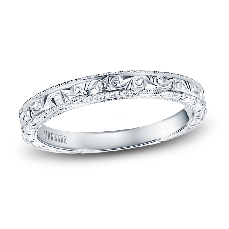 Kirk Kara Engraved Milgrain Wedding Band 14K Gold