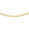 Thumbnail Image 1 of Semi-Solid Curb Chain Choker Necklace 14K Yellow Gold 12" Adj.