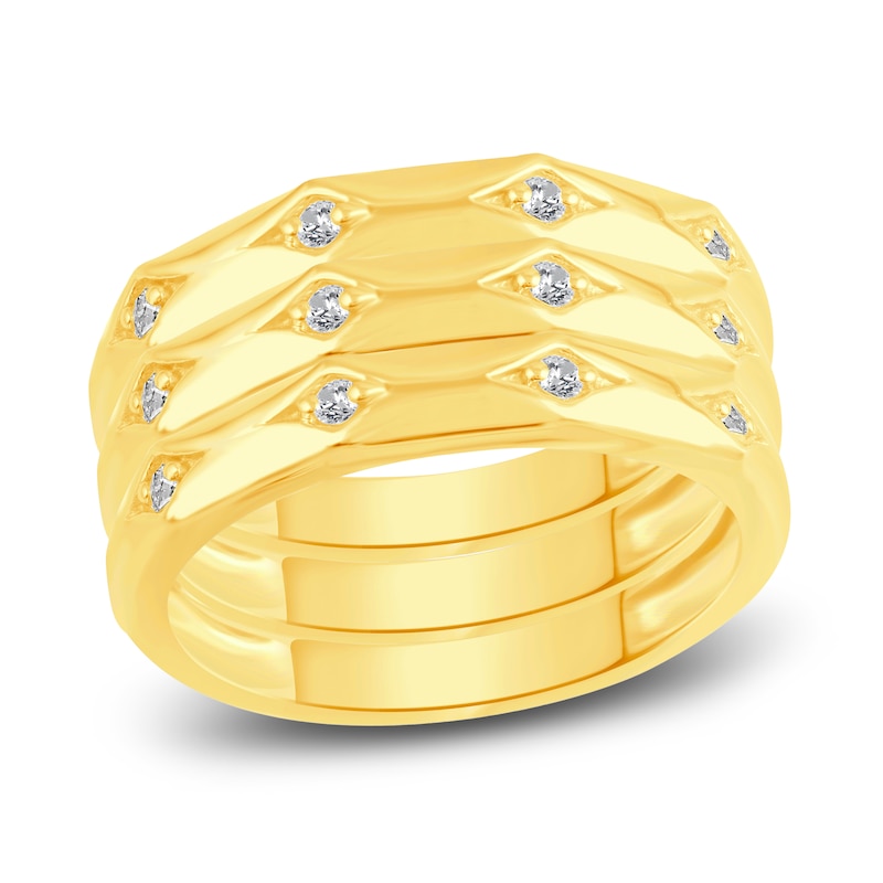 Main Image 1 of Diamond Stackable Ring 1/6 ct tw Round 10K Yellow Gold