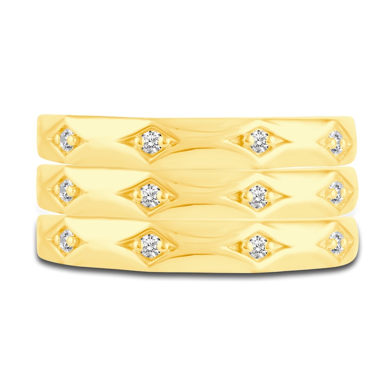 Main Image 4 of Diamond Stackable Ring 1/6 ct tw Round 10K Yellow Gold