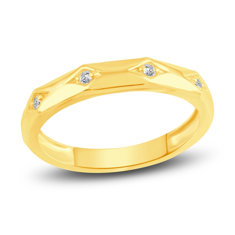 Main Image 5 of Diamond Stackable Ring 1/6 ct tw Round 10K Yellow Gold