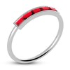 Thumbnail Image 2 of Juliette Maison Natural Ruby Baguette Bar Ring 10K White Gold