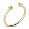 Thumbnail Image 2 of Juliette Maison Natural Peridot Cuff Ring 10K Yellow Gold