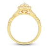 Thumbnail Image 2 of Diamond Engagement Ring 1/2 ct tw Marquise/Round 14K Yellow Gold