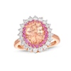 Thumbnail Image 1 of Kallati Oval-Cut Natural Morganite & Round-Cut Natural Pink Sapphire Ring 3/4 ct tw Diamonds 14K Rose Gold