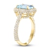 Thumbnail Image 2 of LALI Jewels Natural Aquamarine Engagement Ring 1ct Diamonds 14K Yellow Gold