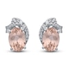 Thumbnail Image 0 of Natural Morganite Earrings 1/10 ct tw Diamonds 10K White Gold