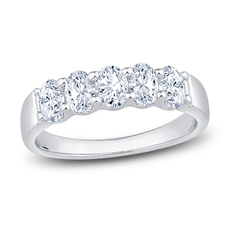 Main Image 1 of Diamond Anniversary Band 1 ct tw Oval 14K White Gold