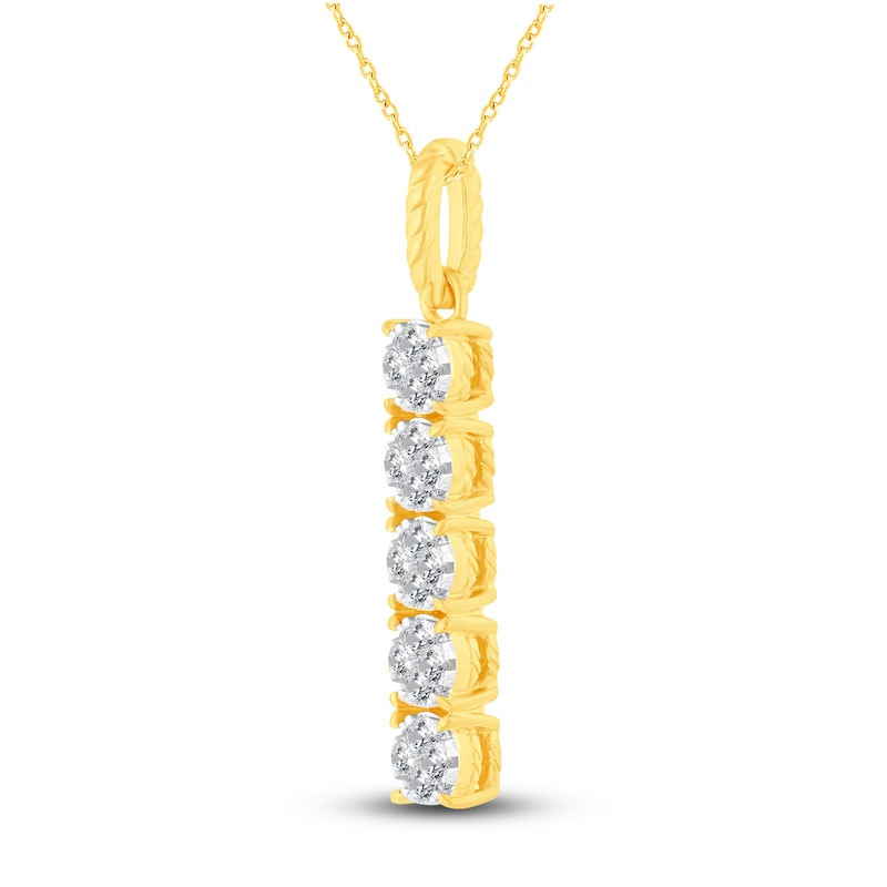 Main Image 2 of Diamond Pendant Necklace 3/4 ct tw 14K Yellow Gold