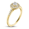 Thumbnail Image 2 of Diamond Double Halo Engagement Ring 5/8 ct tw 14K Yellow Gold