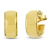 Thumbnail Image 2 of Stepped-Edge Huggie Hoop Earrings 14K Yellow Gold 10mm