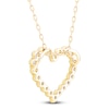 Thumbnail Image 4 of Diamond Heart Outline Necklace 1 ct tw 10K Yellow Gold 18&quot;