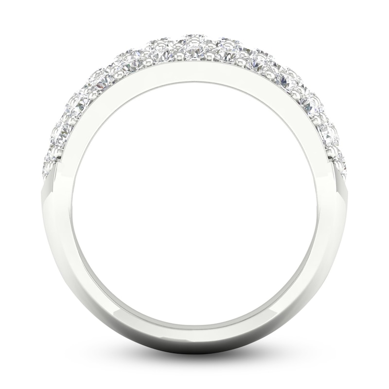 Main Image 4 of Lab-Created Diamond Ring 3 ct tw Round 14K White Gold