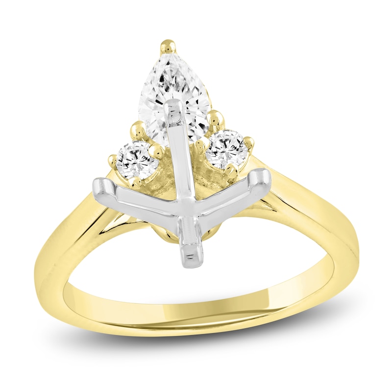 Main Image 1 of Certified Diamond Engagement Ring Setting 1/2 ct tw 14K Yellow Gold