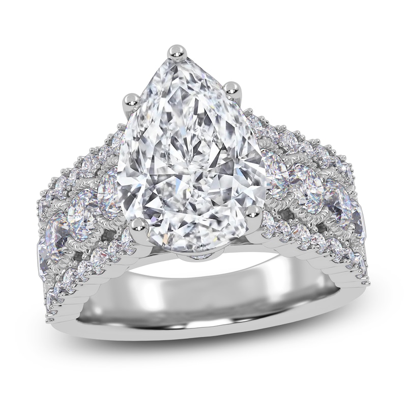 Main Image 1 of Pear-Shaped Created By Jared Studio Lab-Created Diamond Engagement Ring 4-3/4 ct tw 14K White Gold