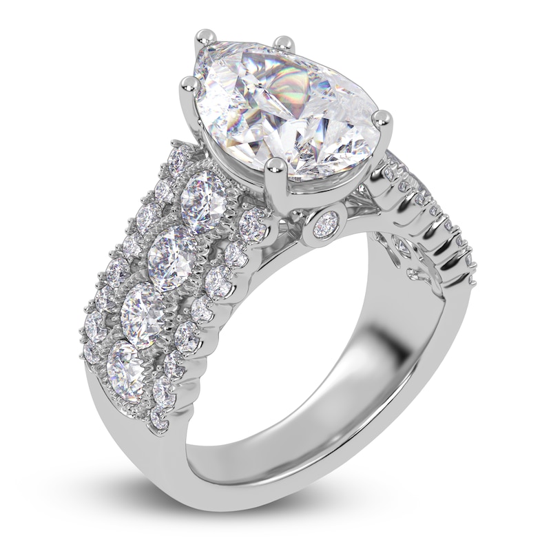 Main Image 2 of Pear-Shaped Created By Jared Studio Lab-Created Diamond Engagement Ring 4-3/4 ct tw 14K White Gold