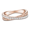 Thumbnail Image 1 of Kirk Kara Diamond Filigree Crossover Wedding Band 1/4 ct tw 14K Rose Gold