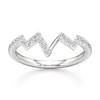 Thumbnail Image 1 of J'Lure Lab-Created Diamond Angled Contour Wedding Band 1/4 ct tw 18K White Gold