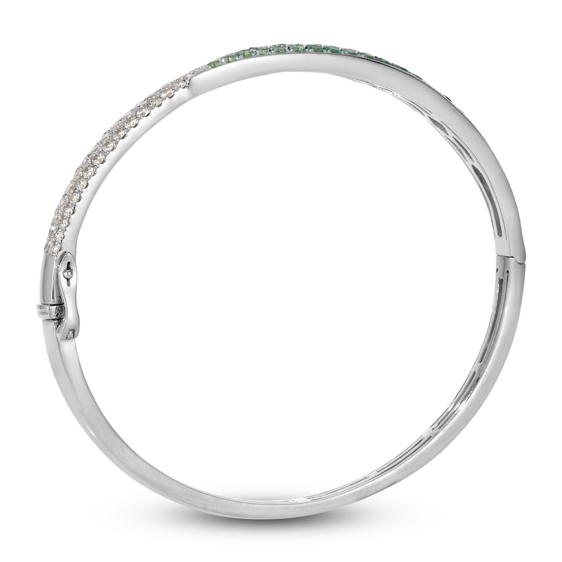 Main Image 2 of Le Vian Emerald Ombré Bangle Bracelet 1-1/8 ct tw Diamonds 14K Vanilla Gold